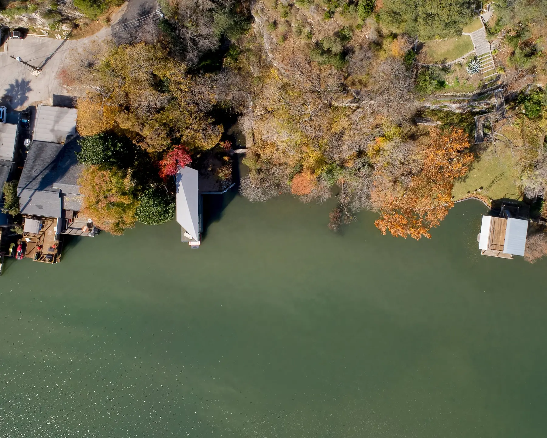 Aerial, Filtered Frame Dock by Risinger Build, Austin, TX