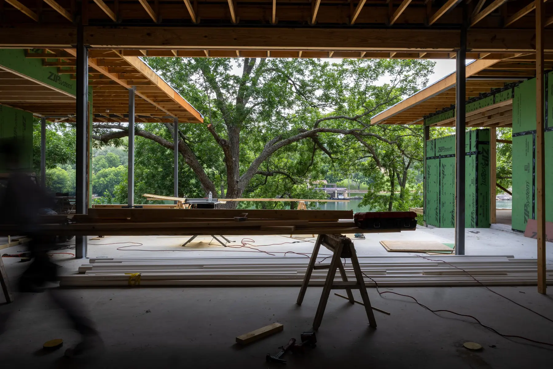 A Risinger Build job site under construction in Austin